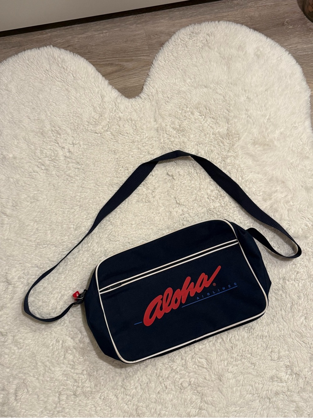 Navy Crossbody Shoulder Bag - Aloha Airlines